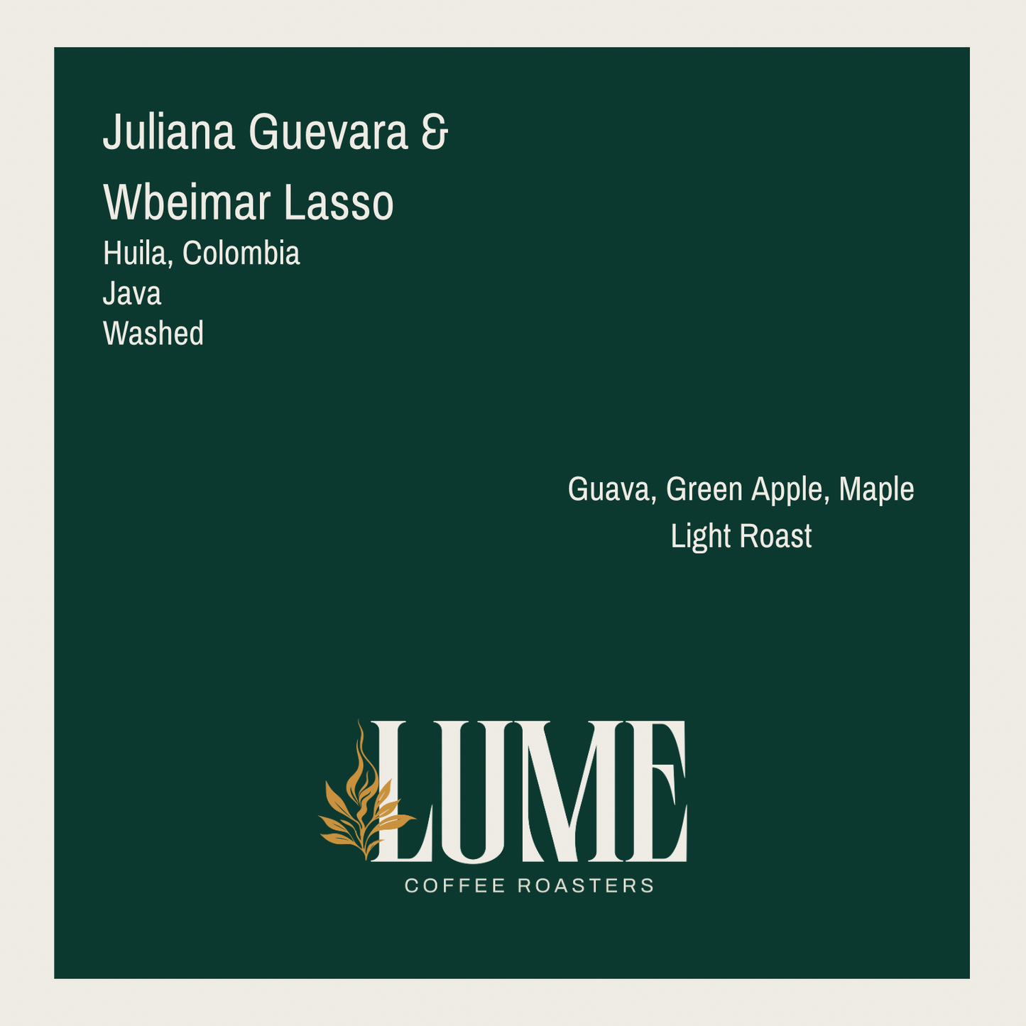 Juliana Guevara & Wbeimar Lasso Java 100g